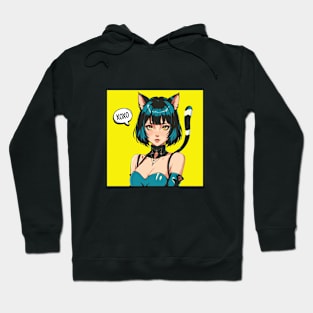 cute anime cat girl Hoodie